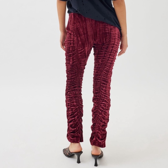 NWT UO Velour Ruched Pants - Picture 4 of 4